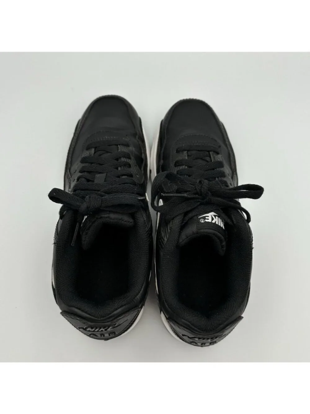 Nike Air Max 90 Youth Size 5.5Y Leather GS Black White Shoes Sneakers CD6864-010